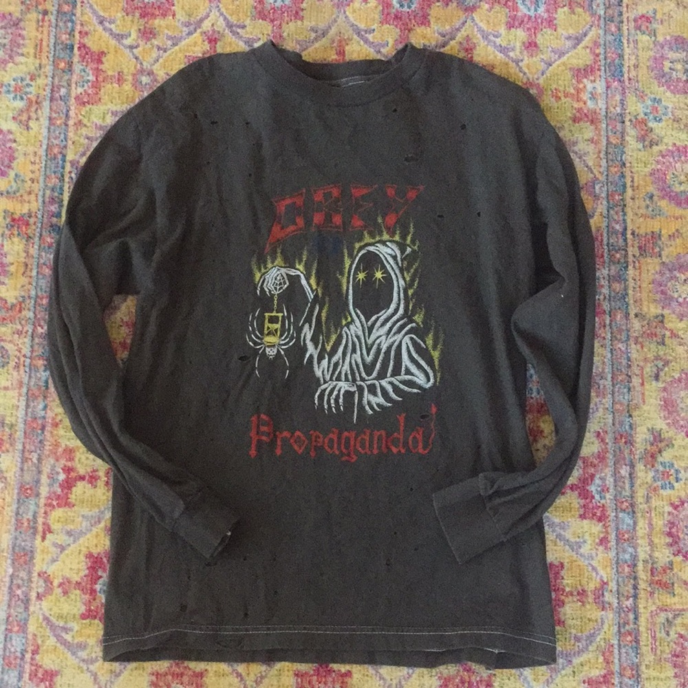 Obey long sleeve hole shirt